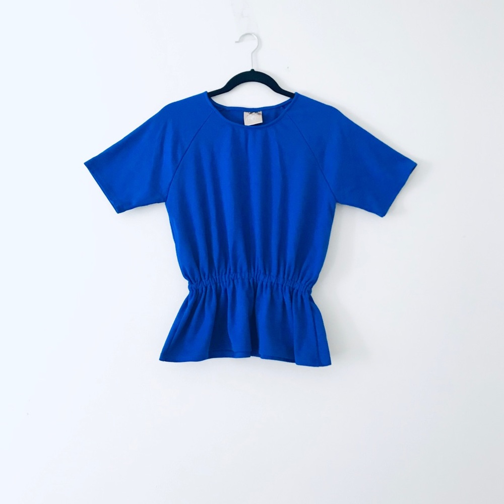 Elegant Blue Peplum